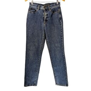 DKNY Jeans High Rise Mom Jeans Tapered Leg Denim Size 8 Hong Kong Vintage Y2K